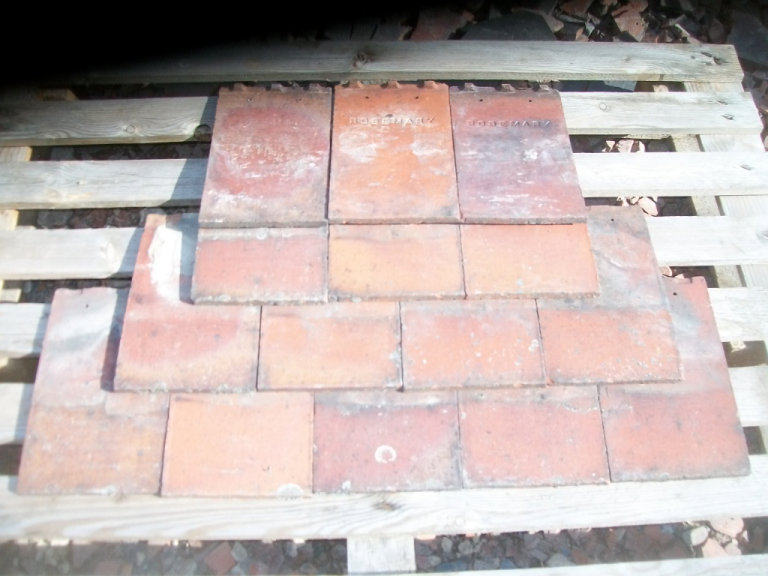 Rosemary roof tiles   50p each     slates chimney pots ridges etc 