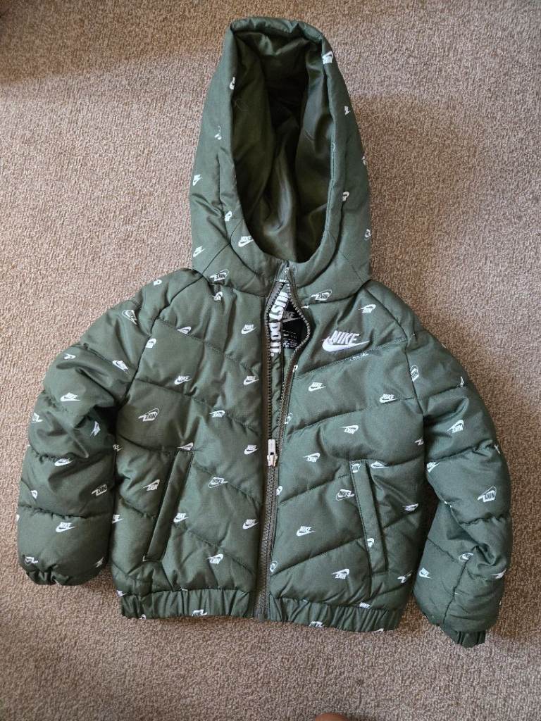 Nike Younger Kids Futura Monogram Hooded Puffer Jacket age 2-3 NEW