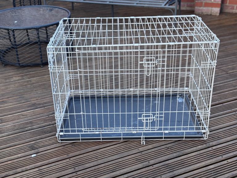 Pets at Home Size Small Double Door Easy Assemble Secure Folding Dog Crate 