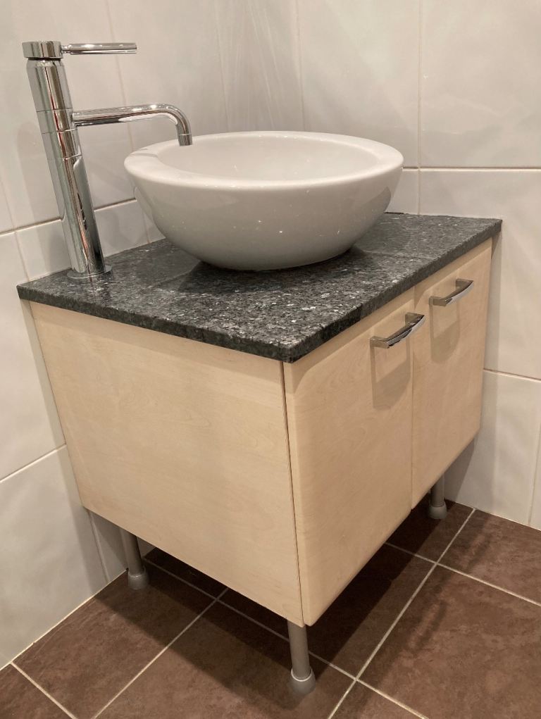 Basin and Tap on granite top – Good Condition