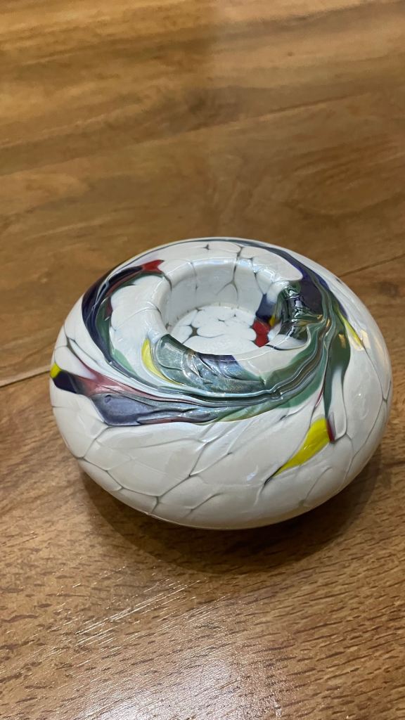 Candle holder blown glass