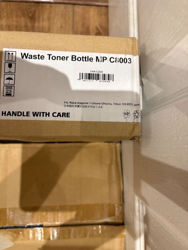 2 Ricoh toner waste boxes New 