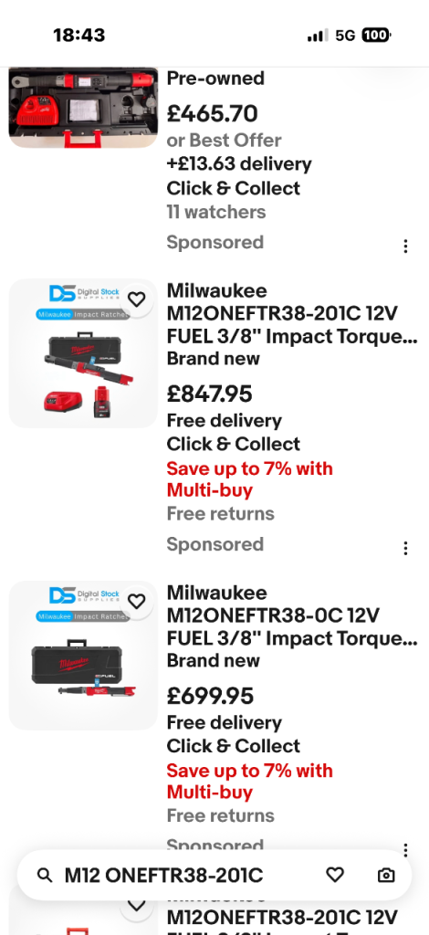 Milwaukee digital torque bar brand new 