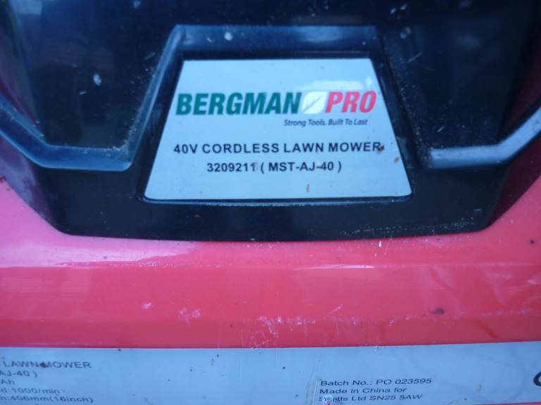 Bergman Pro  40v  battery  Lawnmower