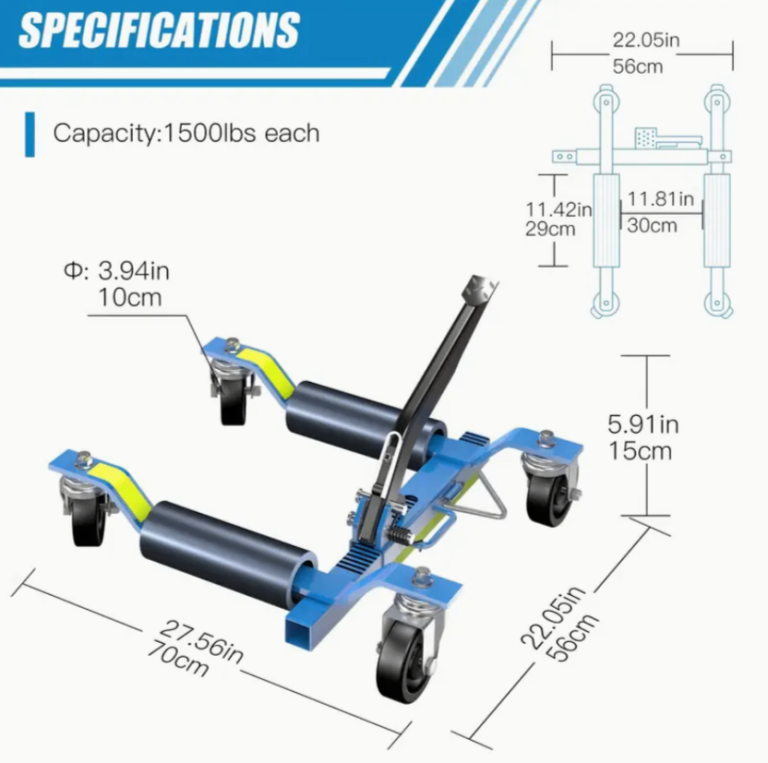 Mechanical Car Dolly Jack(1 Pair)