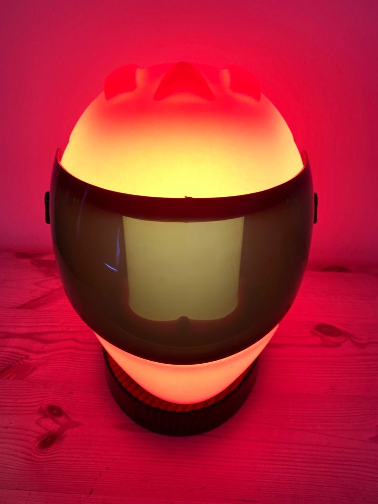 Motorcycle Helmet style ‘Lid Lamp’