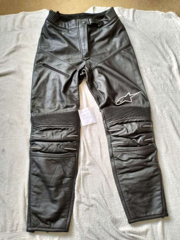 Alpinestars Ladies Leather Motorcycle Trousers EU 46 UK 30" Waist USA 10 L  Reg Leg 29"  