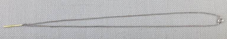 Silver chain and with gold plated fine bar pendant ONO