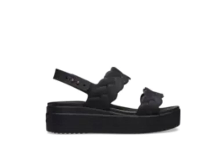 Black croc sandals 