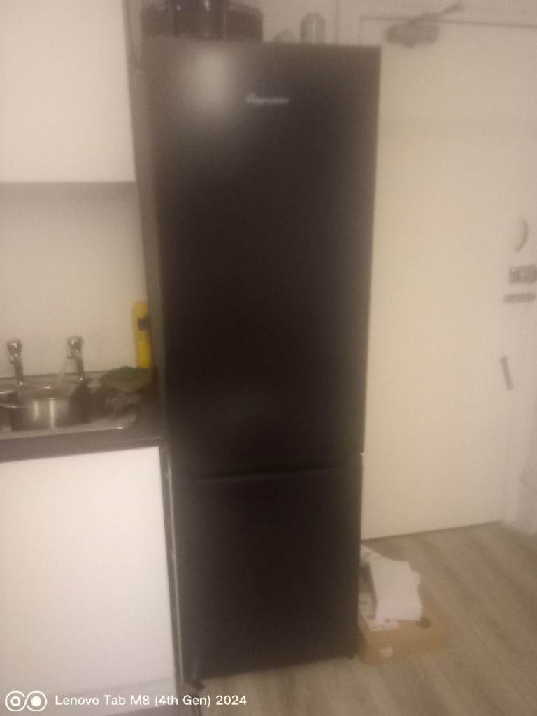 Fridgemaster black fridge freezer (2months old)