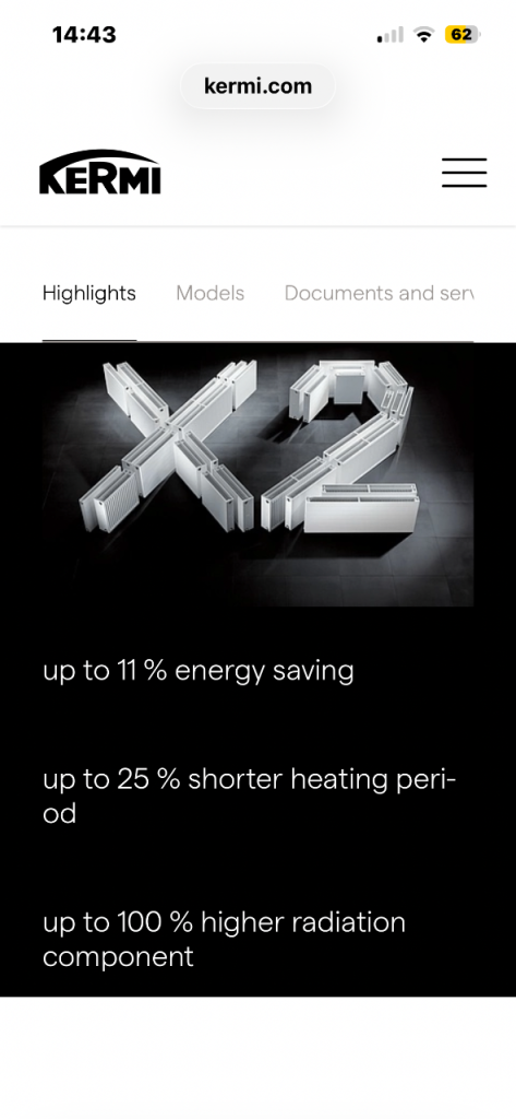Two Patented Kermi Radiators 