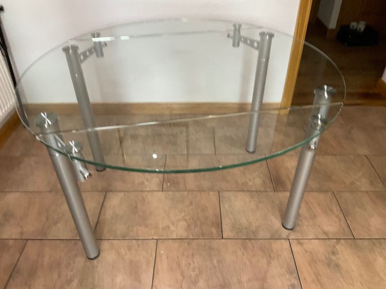 Round Glass table.