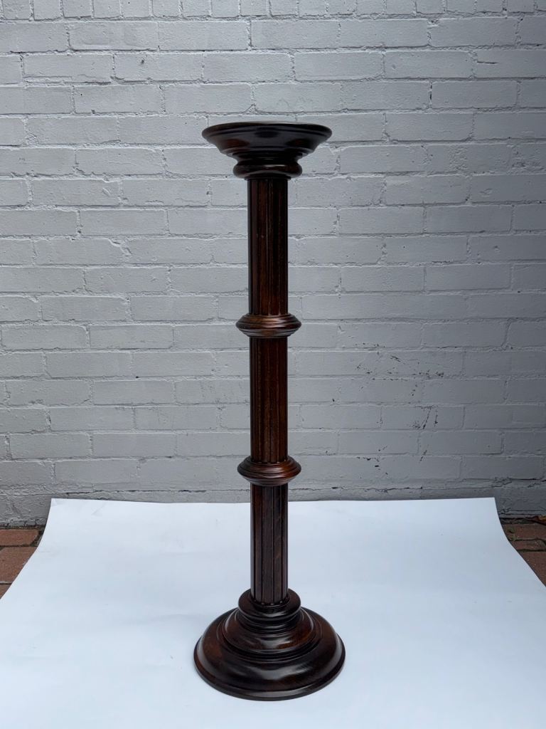 Antique mahogany torchere plant stand pedestal stand 