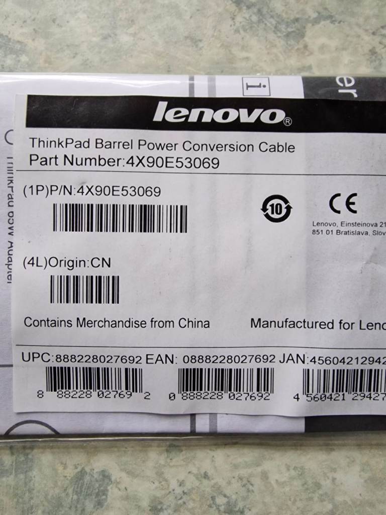 NEW Original Lenovo Power Adapter Converter Cable | in Barking, London ...
