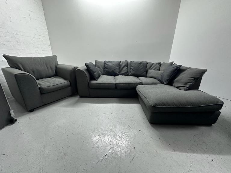 LOVELY CORNER SOFA AND CUDDLE CHAIR - DELIVERY OPTION