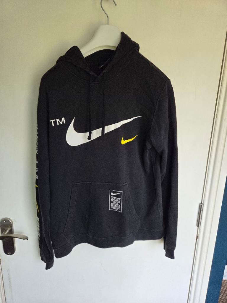 Nike Sportswear Multi-Logo Hoodie Black/Yellow - Worn Once