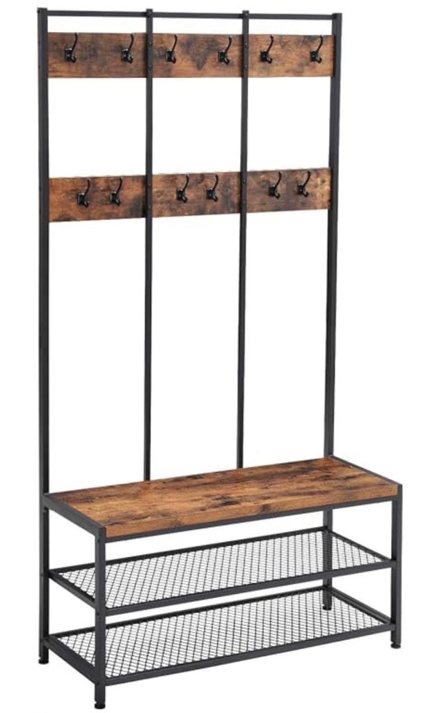 Combined coat and shoe rack