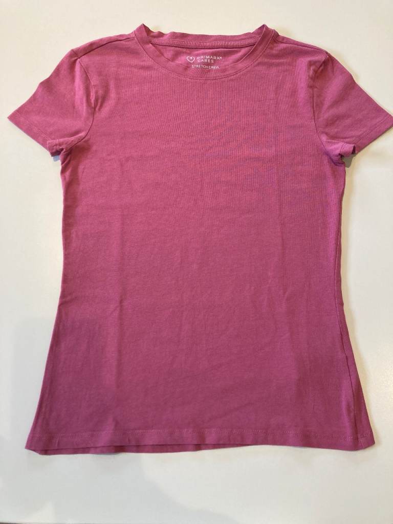 Primark crew stretch tshirt pink xs- only worn once for an pink event