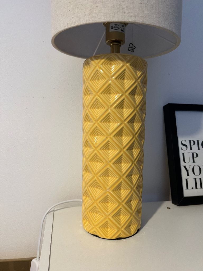 Yellow table lamp 