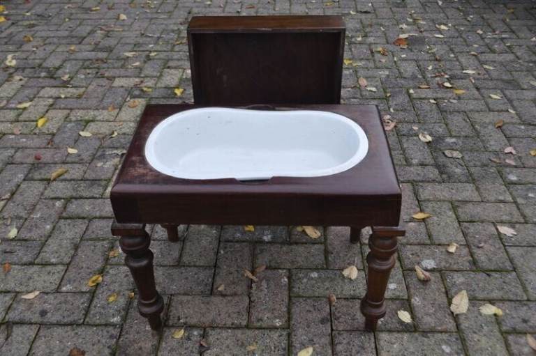 Victorian mahogany & ceramic bidet