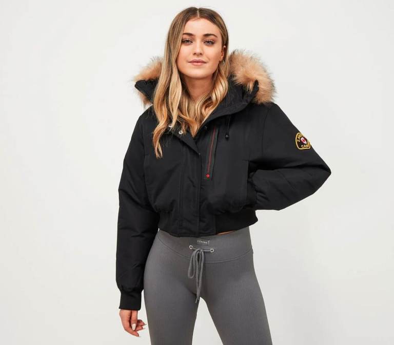 Zavetti Canada Womens Gabellia Crop Bomber Jacket XS