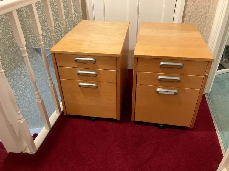 2x Ikea under-desk pedestal units