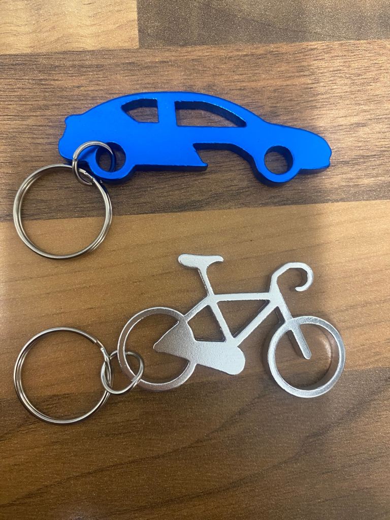 Key ring bicycle & car .