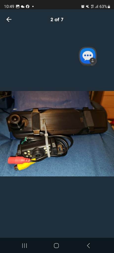 Multi media touch screen head unit with front and rear cameras