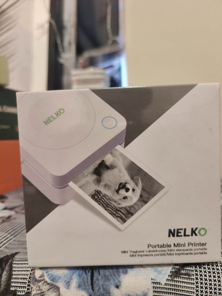 Nelko Bluetooth Portable Mini Printer - Smartphone Photo & Label Printer + 3 Rolls