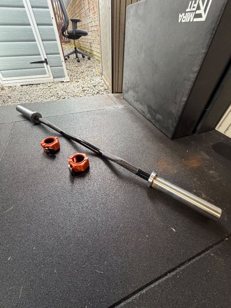 Mirafit EZ Curl Bar with Orange Collars – Good Condition
