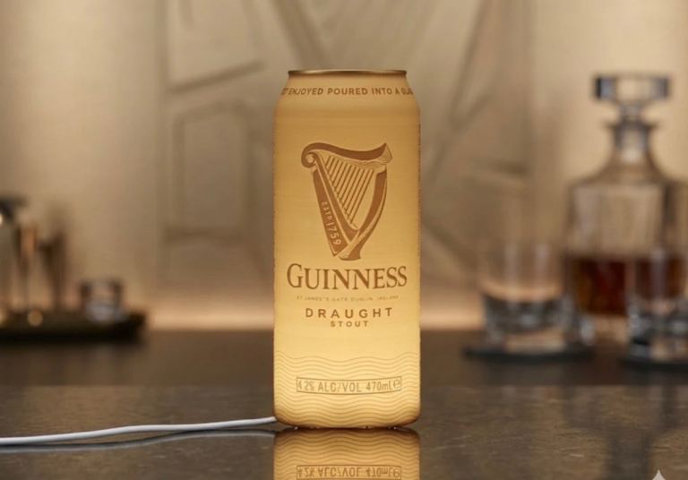 Guinness Can Lithophane Lamp | Light-Up Bar Decor | Gift for Beer Lovers