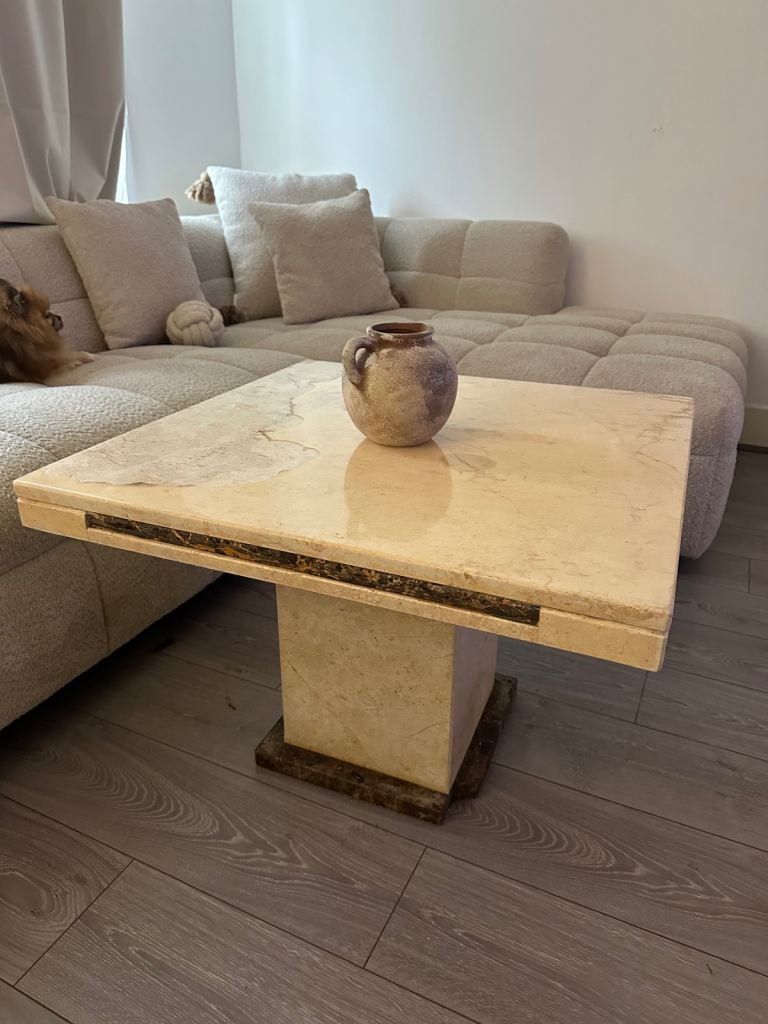 Real marble heavy coffee table 