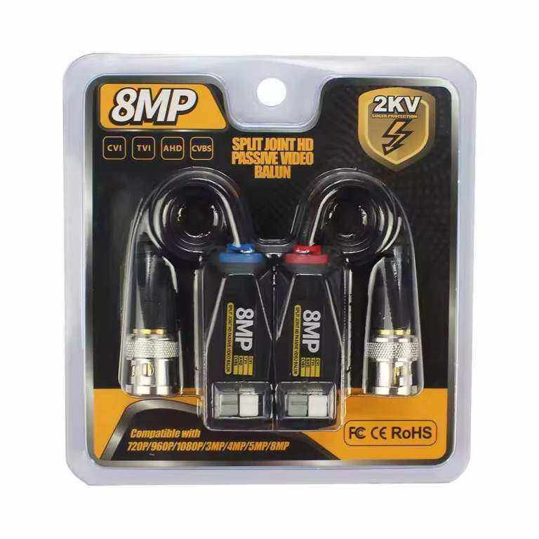 8MP Passive HD Video Balun – New, Unused8MP 4K HD CCTV Video Balun Camera Cat5e Cat6