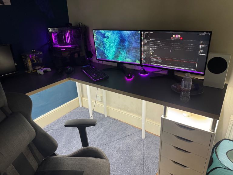 Complete Gaming Setup – RTX 3060 Ti | Dual 320Hz 1440p Monitors | Desk & Chair | £1150