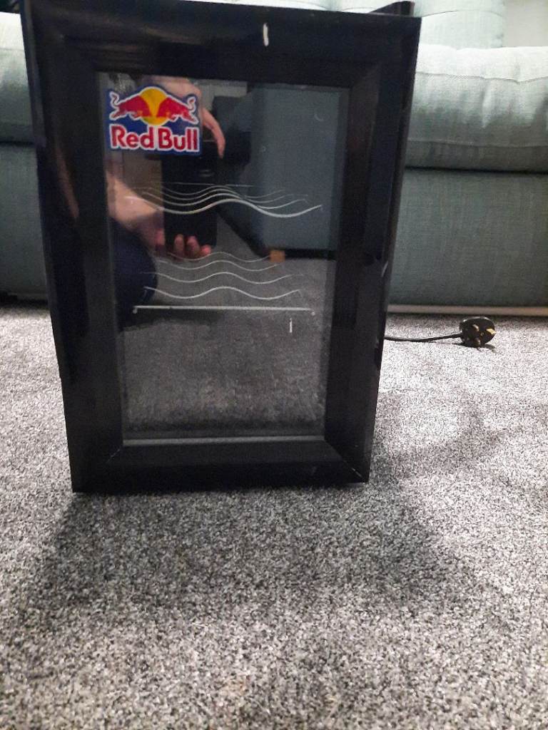 Red Bull mini fridge