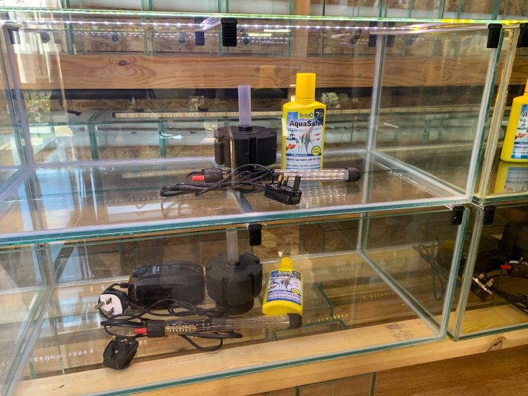 Glass Aquarium Tanks with Filters and AquaSafe – Good Condition