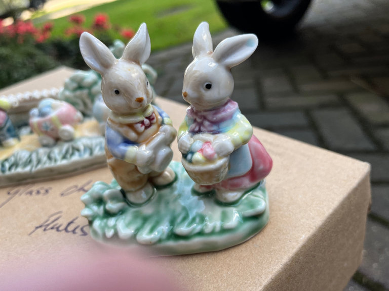 Vintage Albert Kessler Storytime Bunny Figurines