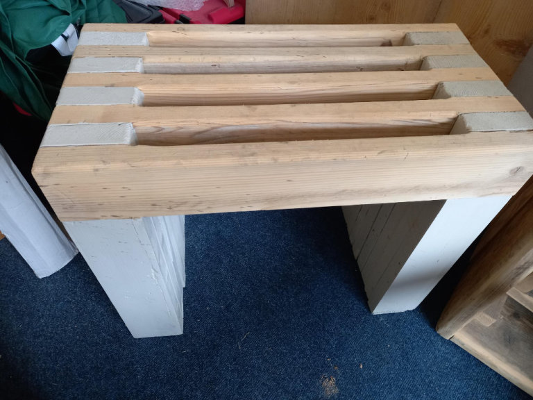 Garden Bench and/ or stool handmade in Devon out of super-sturdy recycled scaffold planks