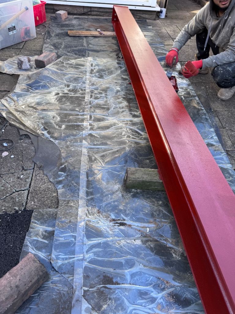 2 x Red Oxide Primed Steel RSJ Beam - Good Condition