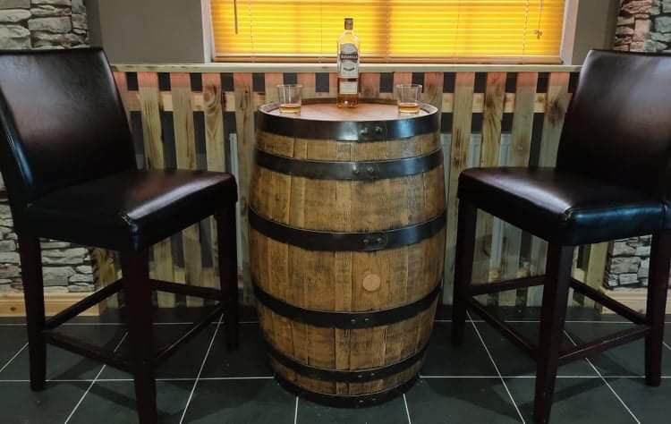 image for Whiskey barrel table
