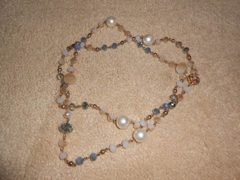 Lovely Beaded Necklace with Pearls – Multicoloured COSTUME JEWELLERY