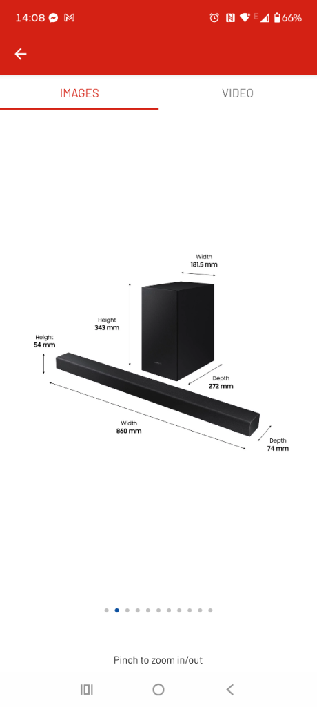 Samsung soundbar and subwoofer 