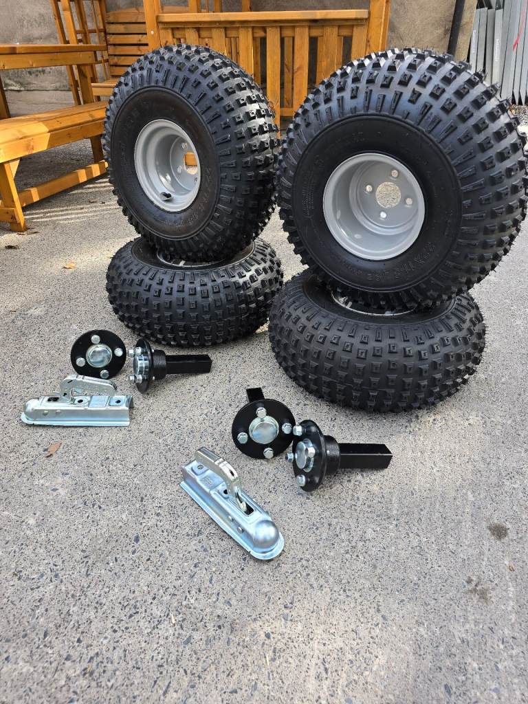 Quad kits rims tyres hitch stub axles 