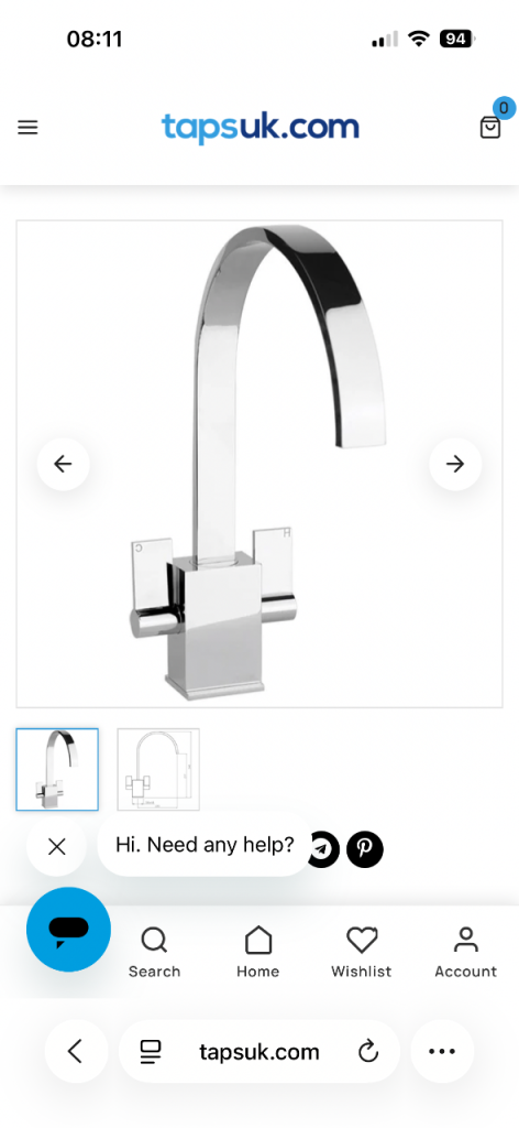 Abode Atik monoblock chrome kitchen tap