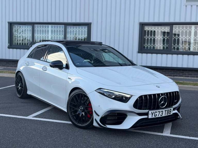 2023 73 MERCEDES-BENZ A CLASS A45 S AMG PLUS 4MATIC+ WHITE HPI CLEAR LOW MILEAGE