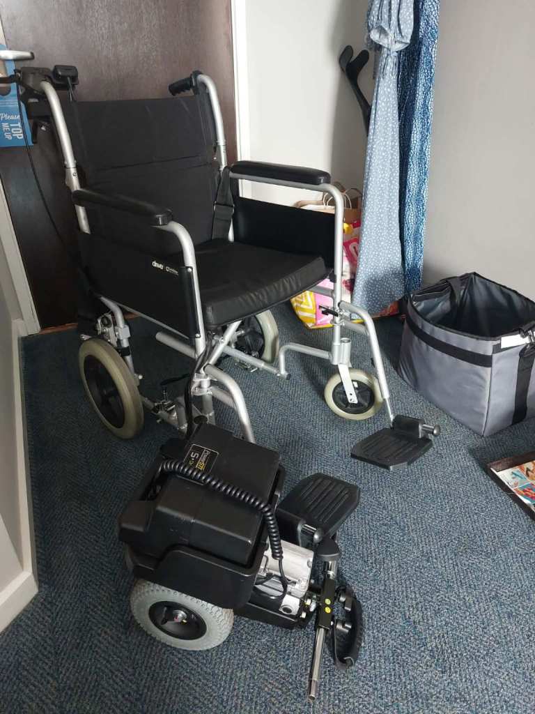 Drive Medical Wheelchair with Powerstroll S Drive Attachment