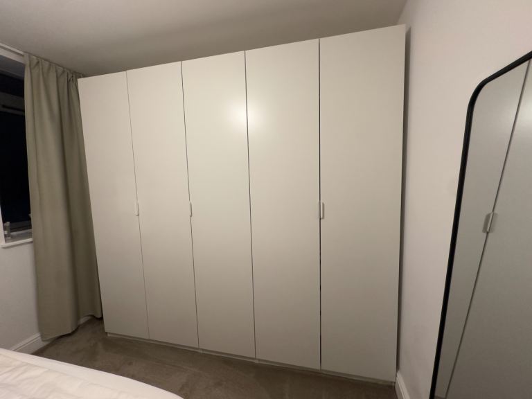 250cm Ikea white pax wardrobe