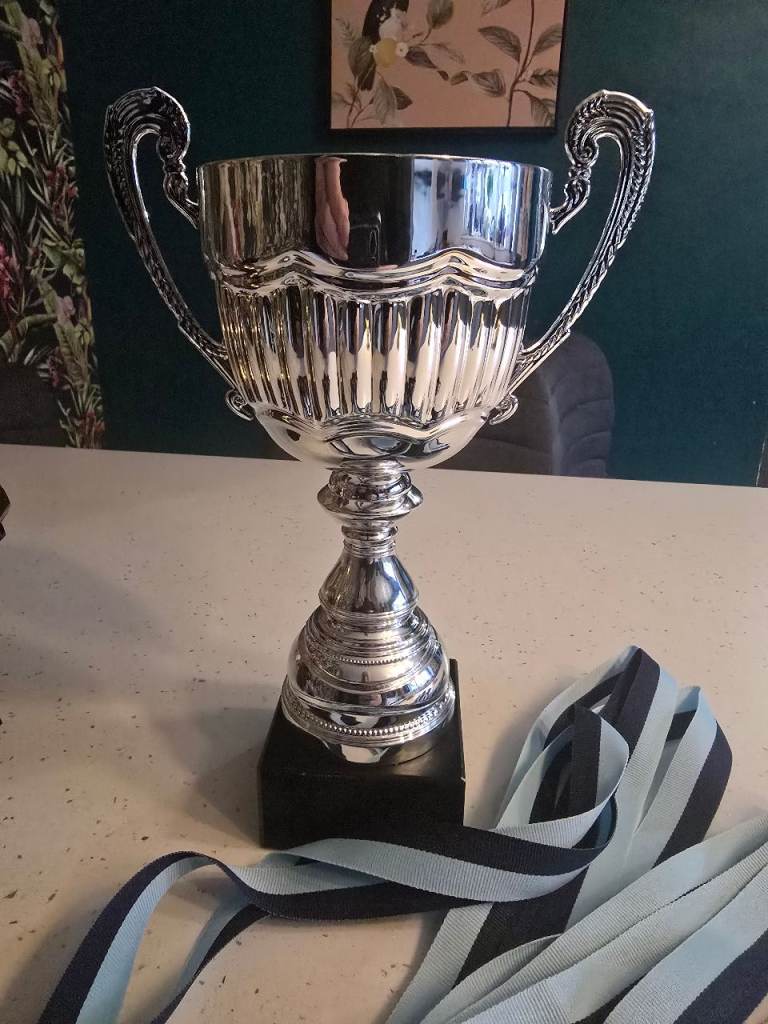 Football trophies and medals 