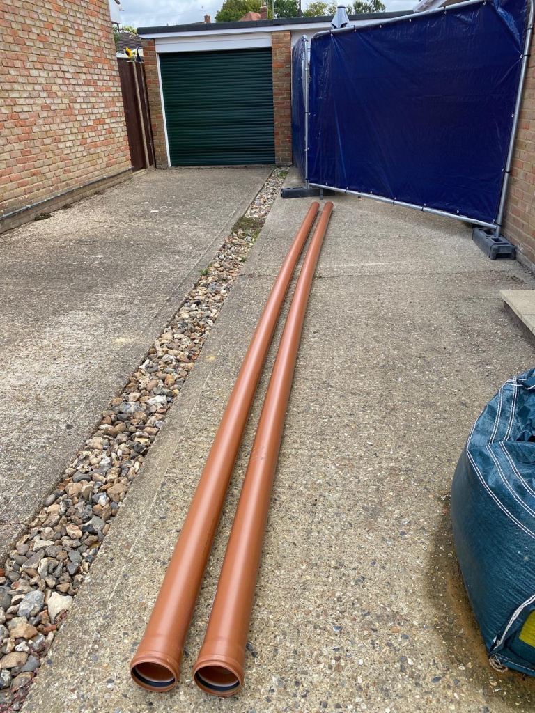 New Brown Drainage Pipes - 2 Available