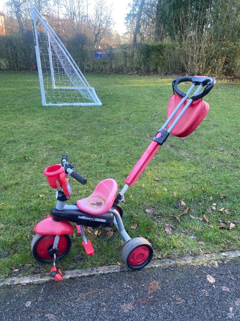 Free trike child pedal and push